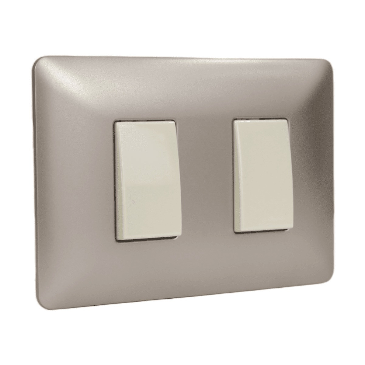 Interruptor Doble Champagne